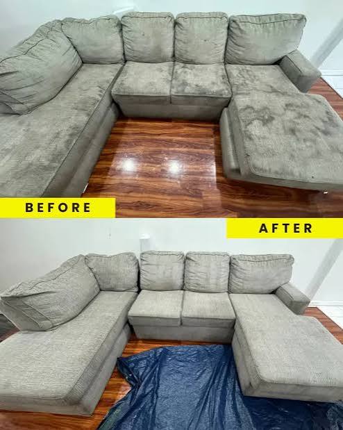 Before & after upholstery & couch cleaning in Gauteng